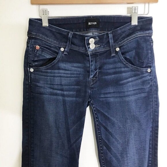 HUDSON Womens Blue Double Button Closure Collin Skinny Crop Jeans Size 26 - Picture 4 of 11